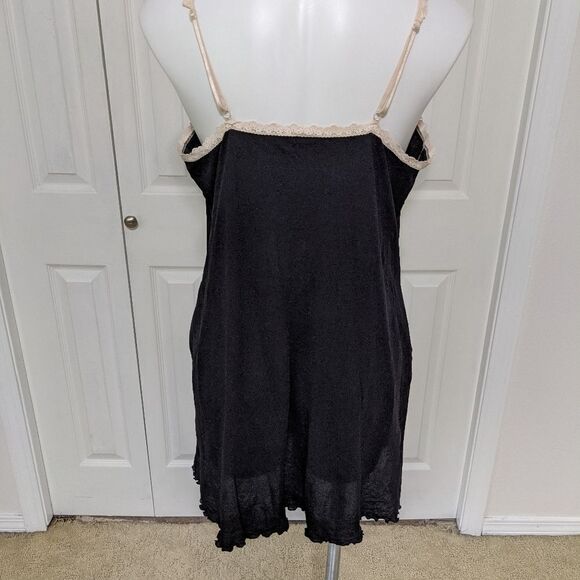 NWOT Hanky Panky Babydoll Nighty Black w/ Ivory Lace Inset - Picture 6 of 6